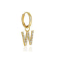 The Yellow Gold Diamond Letter Earrings