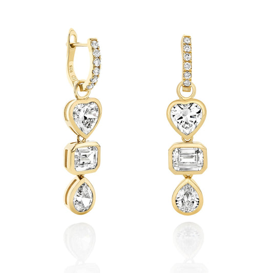 The Gold Triple Threat Earrings