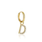 The Yellow Gold Diamond Letter Earrings