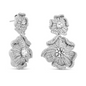 The Silver Double Bloom Earrings