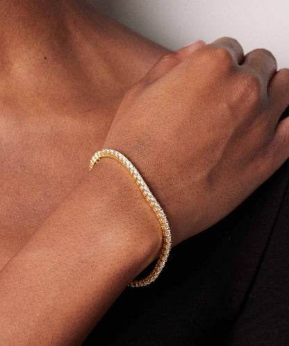 The Gold Moissanite Tennis Bracelet